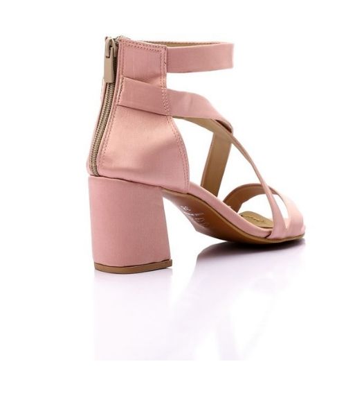 XO Style Faux Leather Heels Sandal For Women - Rose