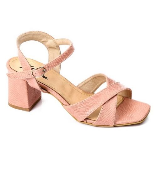 XO Style Faux Leather Heels Sandal For Women - Rose