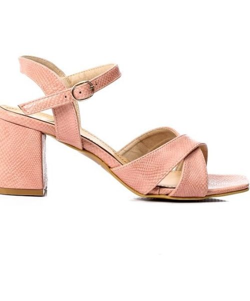 XO Style Faux Leather Heels Sandal For Women - Rose