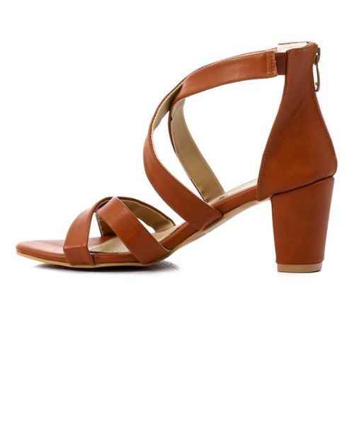 XO Style Faux Leather Heels Sandal For Women - Havan