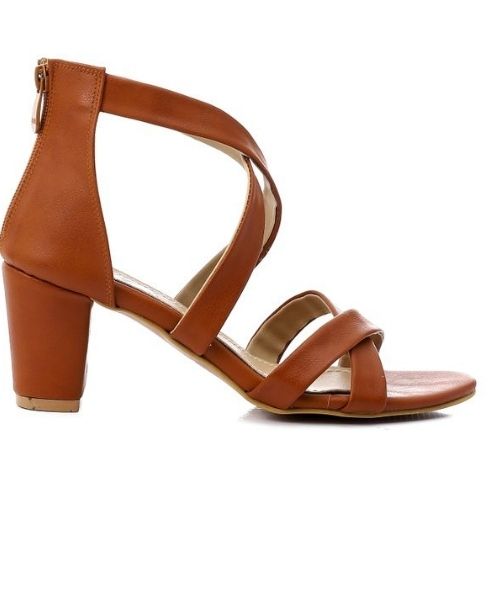 XO Style Faux Leather Heels Sandal For Women - Havan