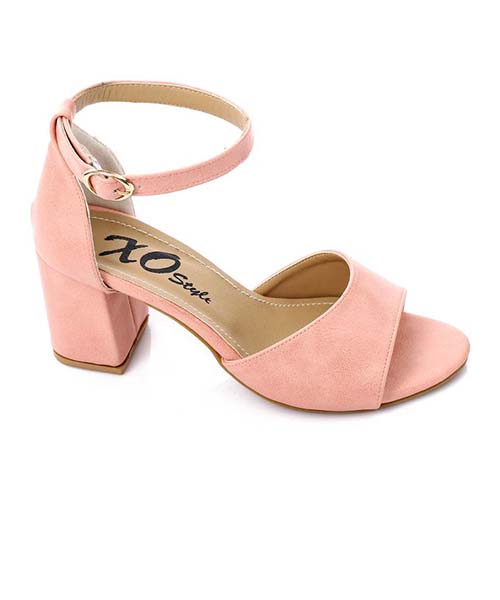 XO Style Faux Leather Heels Sandal For Women - Rose