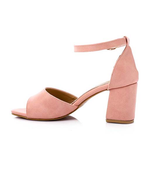 XO Style Faux Leather Heels Sandal For Women - Rose