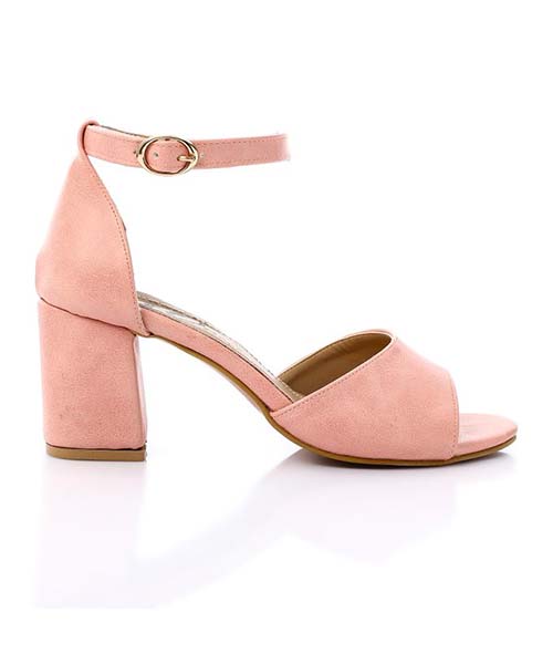 XO Style Faux Leather Heels Sandal For Women - Rose