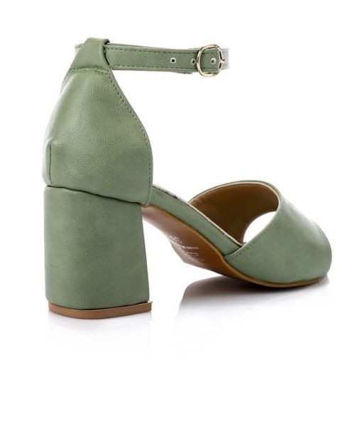 XO Style Faux Leather Heels Sandal For Women - Mint Green