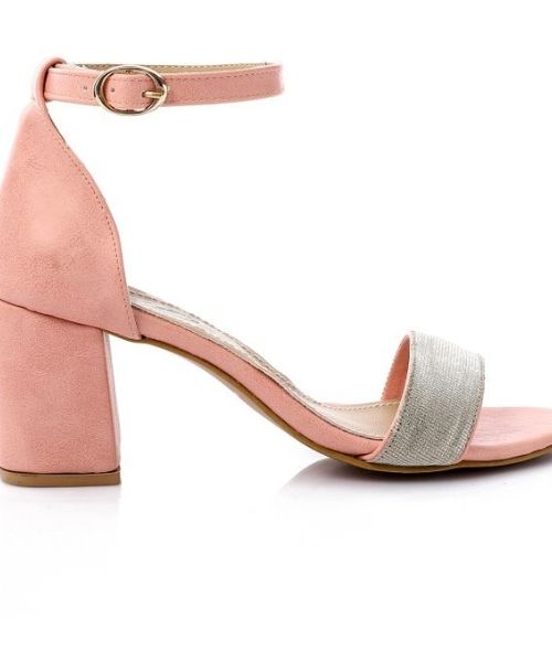 XO Style Faux Leather Heels Sandal For Women - Rose