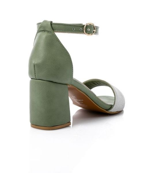 XO Style Faux Leather Heels Sandal For Women - Mint Green