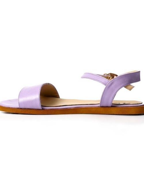 XO Style Faux Leather Flat Sandal For Women - Light Purple