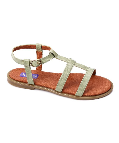 XO Style Faux Leather Flat Sandal For Women - Mint Green