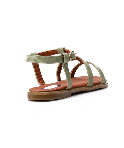 XO Style Faux Leather Flat Sandal For Women - Mint Green