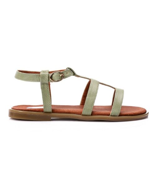 XO Style Faux Leather Flat Sandal For Women - Mint Green