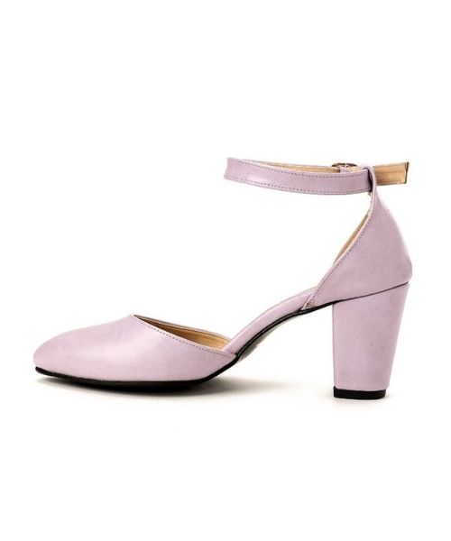 XO Style Faux Leather Heel Shoes For Women - Light Purple