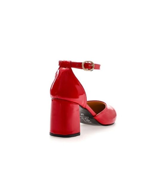 XO Style Faux Leather Heel Shoes For Women - Red