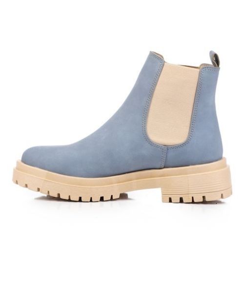 XO Style Solid Half Boot Shamoa For Women - Blue