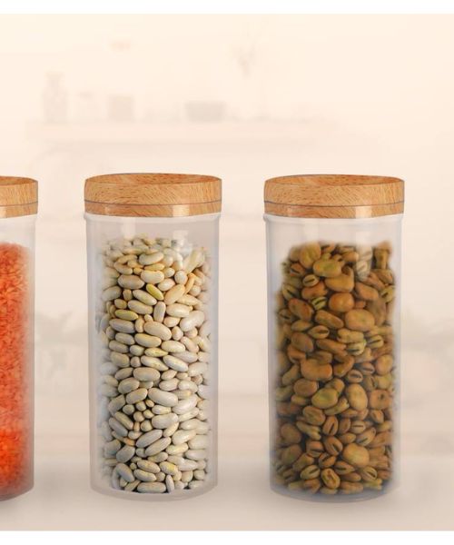 Acrylic Legumes Box With Plastic Lid 750 Ml - Transparent
