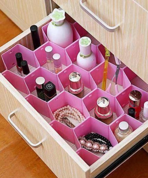 Cell Drawer Organizer Multi Use Demountable And Installable 35 × 37 Cm - Multi Color