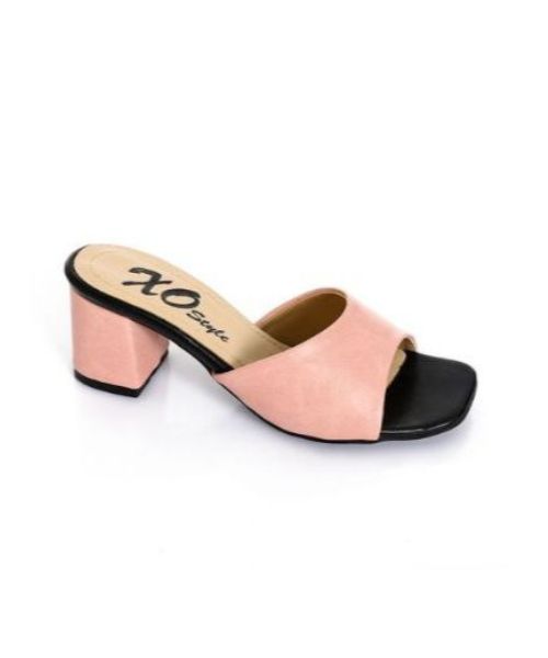 XO Style Faux Leather Slides Slipper For Women - Rose