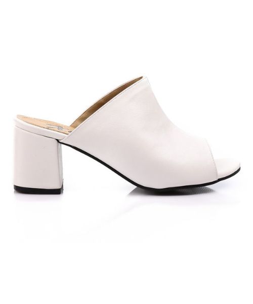 XO Style Faux Leather Heel Sandal For Women - White