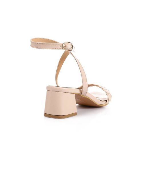 XO Style Faux Leather Heel Sandal For Women - Gold