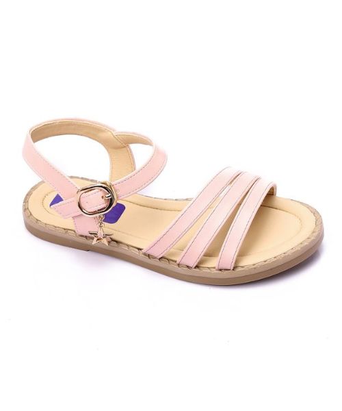 XO Style Faux Leather Flat Sandal For Girls - Rose