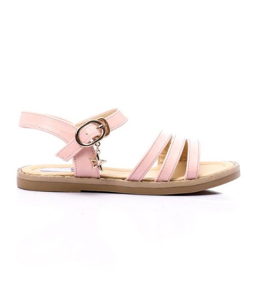 XO Style Faux Leather Flat Sandal For Girls - Rose