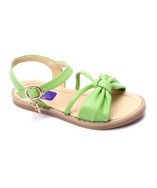 XO Style Faux Leather Flat Sandal For Girls - Green