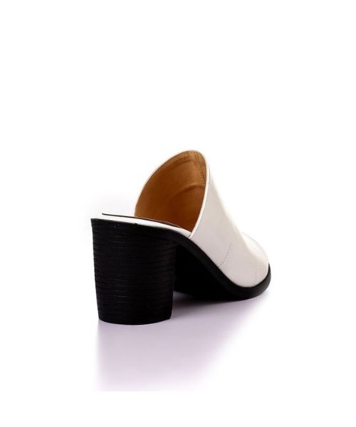 XO Style Faux Leather Heel Sandal For Women - White