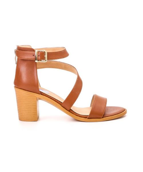 XO Style Faux Leather Heel Sandal For Women - Havana