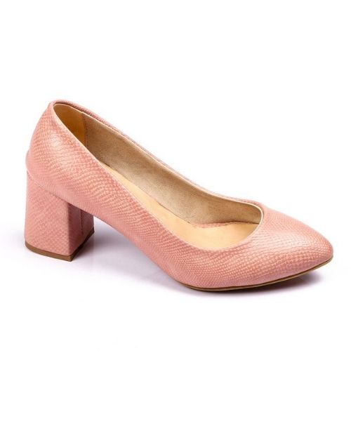 XO Style Faux Leather Heel Shoes For Women - Rose