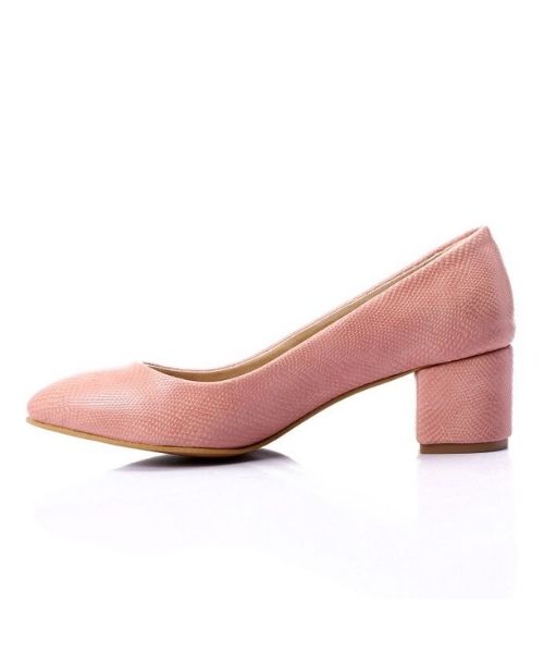 XO Style Faux Leather Heel Shoes For Women - Rose