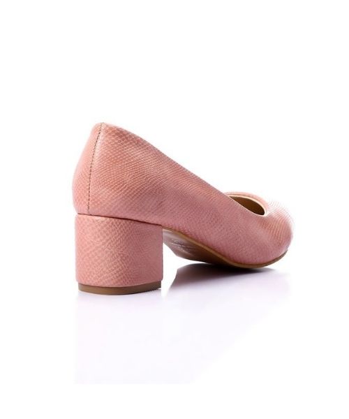 XO Style Faux Leather Heel Shoes For Women - Rose