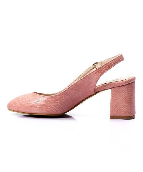 XO Style Faux Leather Heel Shoes For Women - Rose