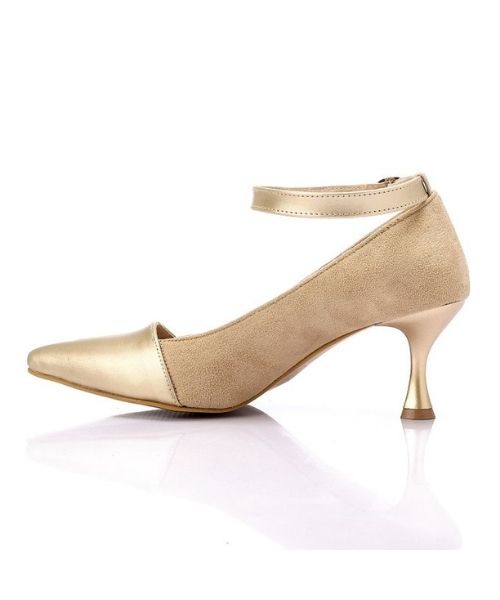 XO Style Heel Shoes For Women - Beige Gold