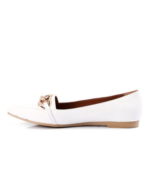 XO Style Solid Flat Shoes Faux Leather For Women - Beige