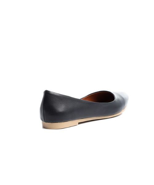XO Style Solid Flat Shoes Faux Leather For Women - Black