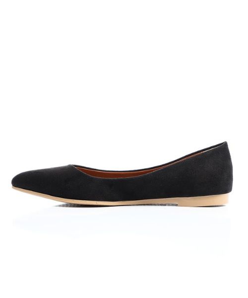 XO Style Solid Flat Shoes Shamoa For Women - Black