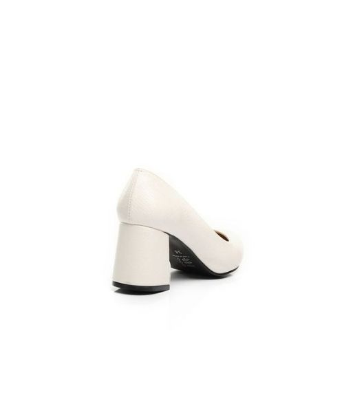 XO Style Faux Leather Heel Shoes For Women - Off White