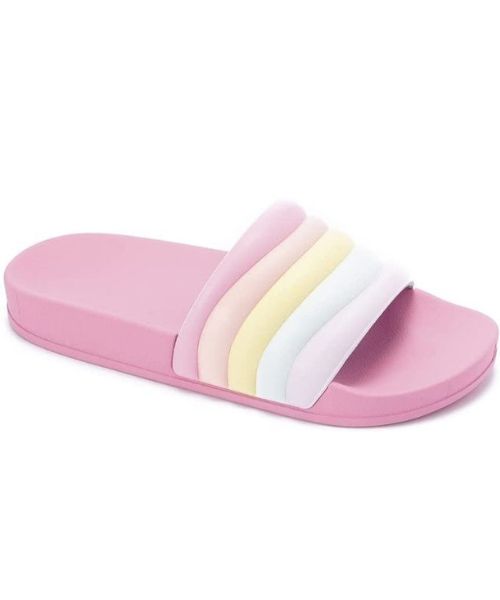 XO Style Faux Leather Solid Sildes Slipper Flat For Women - Pink
