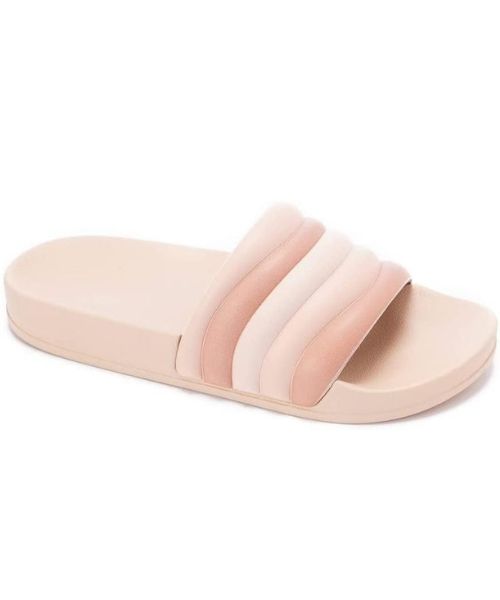 XO Style Faux Leather Solid Sildes Slipper Flat For Women - Rose