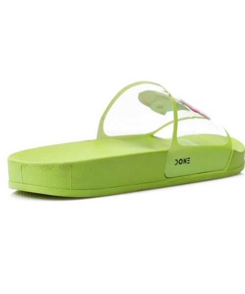 XO Style Printed Sildes Slipper Flat For Women - Lime