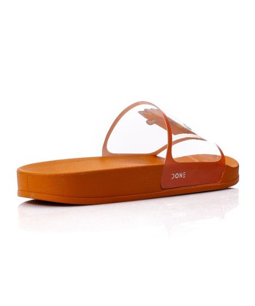 XO Style Printed Sildes Slipper Flat For Women - Orange