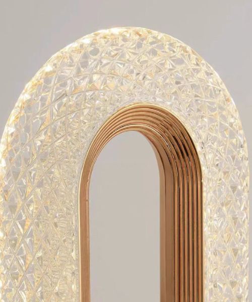 Touch Oval Crystal Lamp With 3 Lighting Levels - Transparent