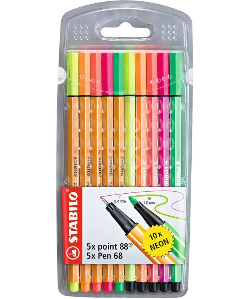 Stabilo Point 88 Fineliner Marker Pen, 0.4 mm - 10 pack