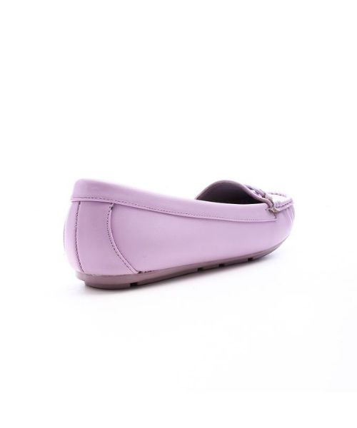 XO Style Solid Ballerina Faux Leather For Women - Purple