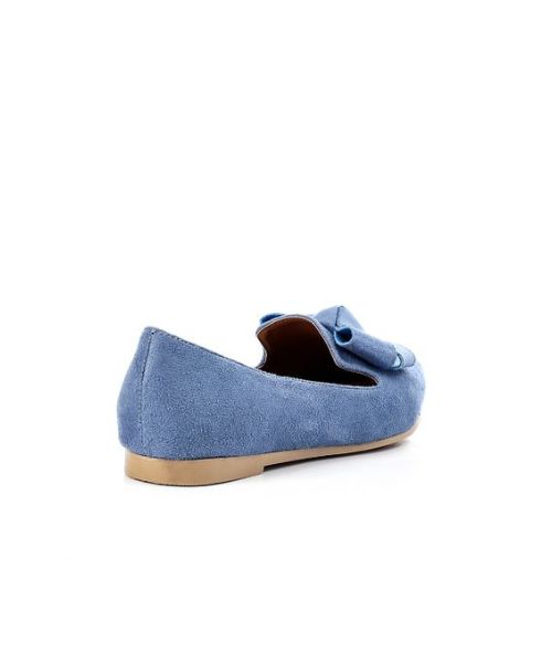 XO Style Decorated With Bow Ballerina Shamoa For Women - Blue