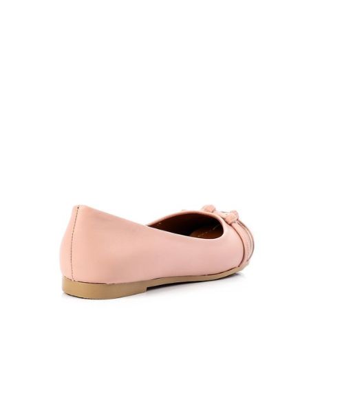 XO Style Decorated Ballerina Faux Leather For Women - Rose