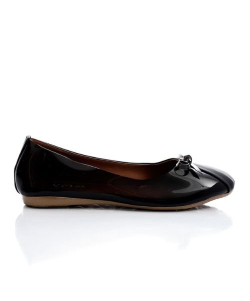 XO Style Solid Ballerina For Women - Clear Black