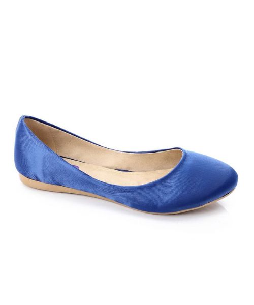 XO Style Solid Ballerina Satin For Women - Blue