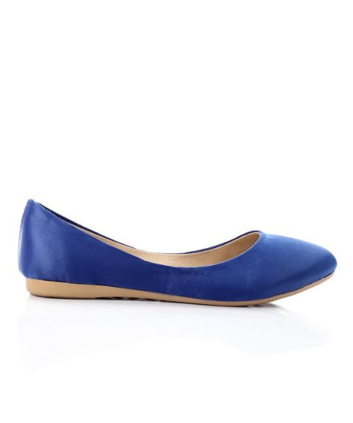 XO Style Solid Ballerina Satin For Women - Blue