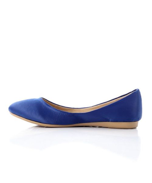 XO Style Solid Ballerina Satin For Women - Blue